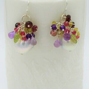 Multi-Gemstone Bouquet Earrings NWT